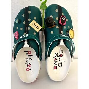CROCS SQUID Game Green Jumpsuit with Jibbitz Size M10/W12